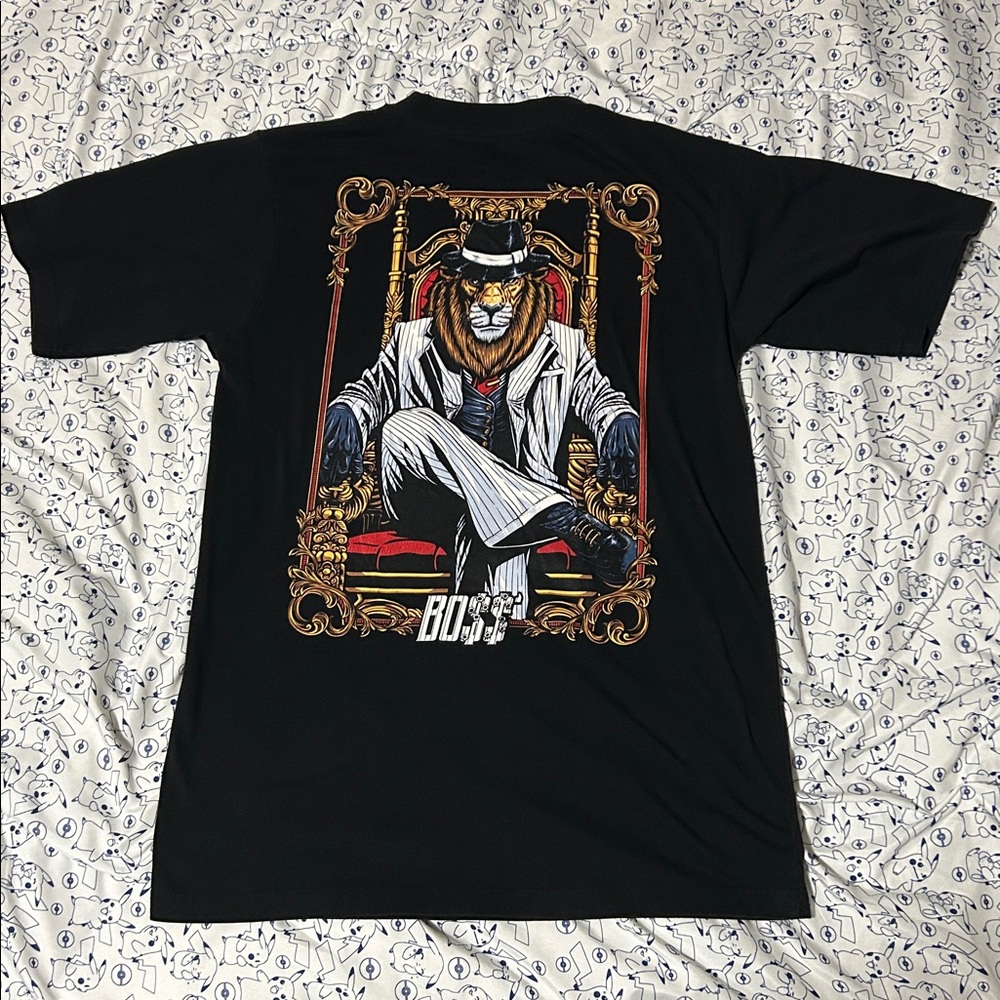 BOSS APPAREL King Mob Lion Streetwear Graphic Tee Shirt